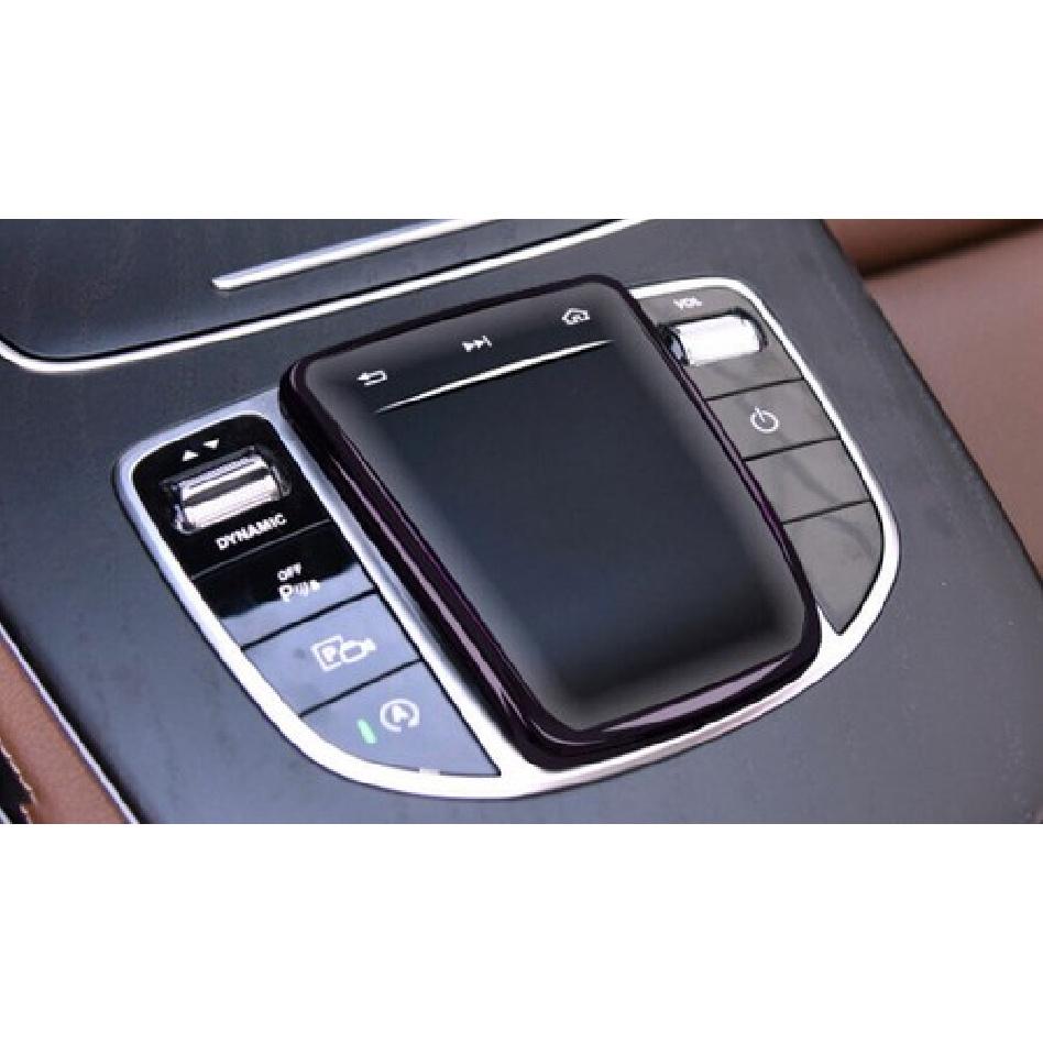 ABS Black Central Console Multimedia Cover Trim 1PCS For Benz C-Class -