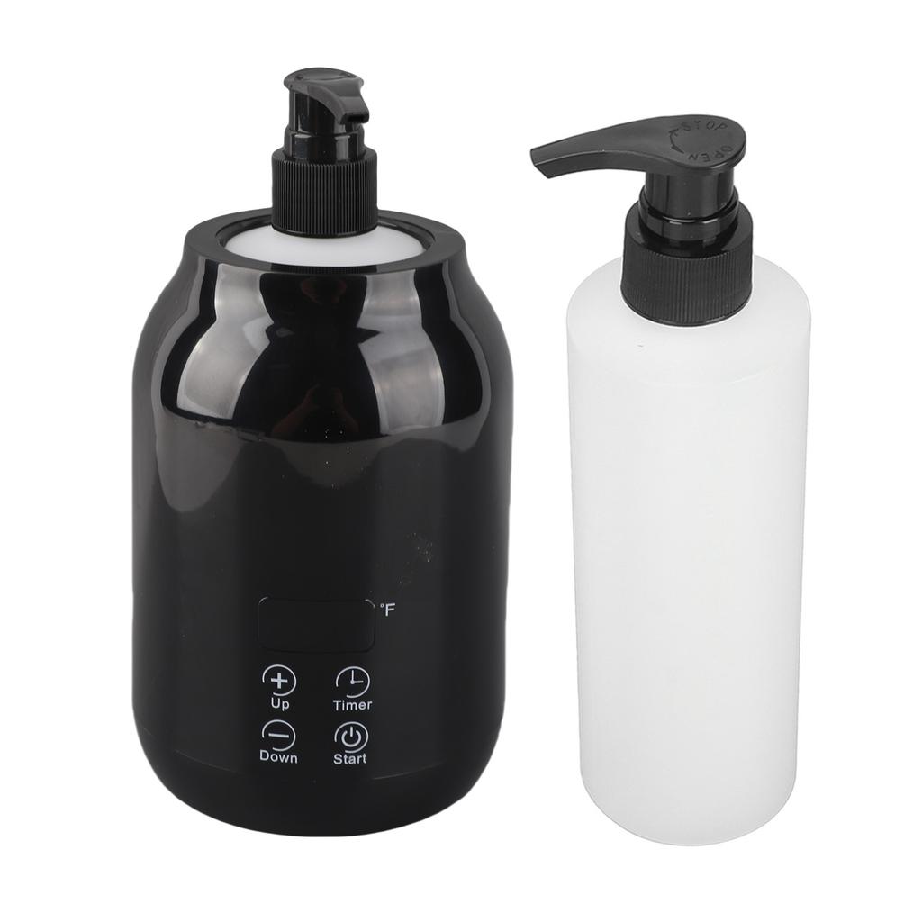 Essential Oil Heater LED Display Temperature Adjust Single Massage Oil Bottle Warmer 110‑240V US Plug