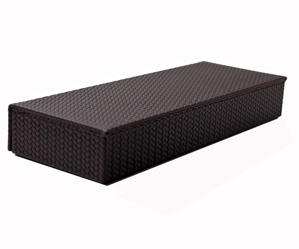 Pinetti Firenze Pen Box In Brown Braided Leather