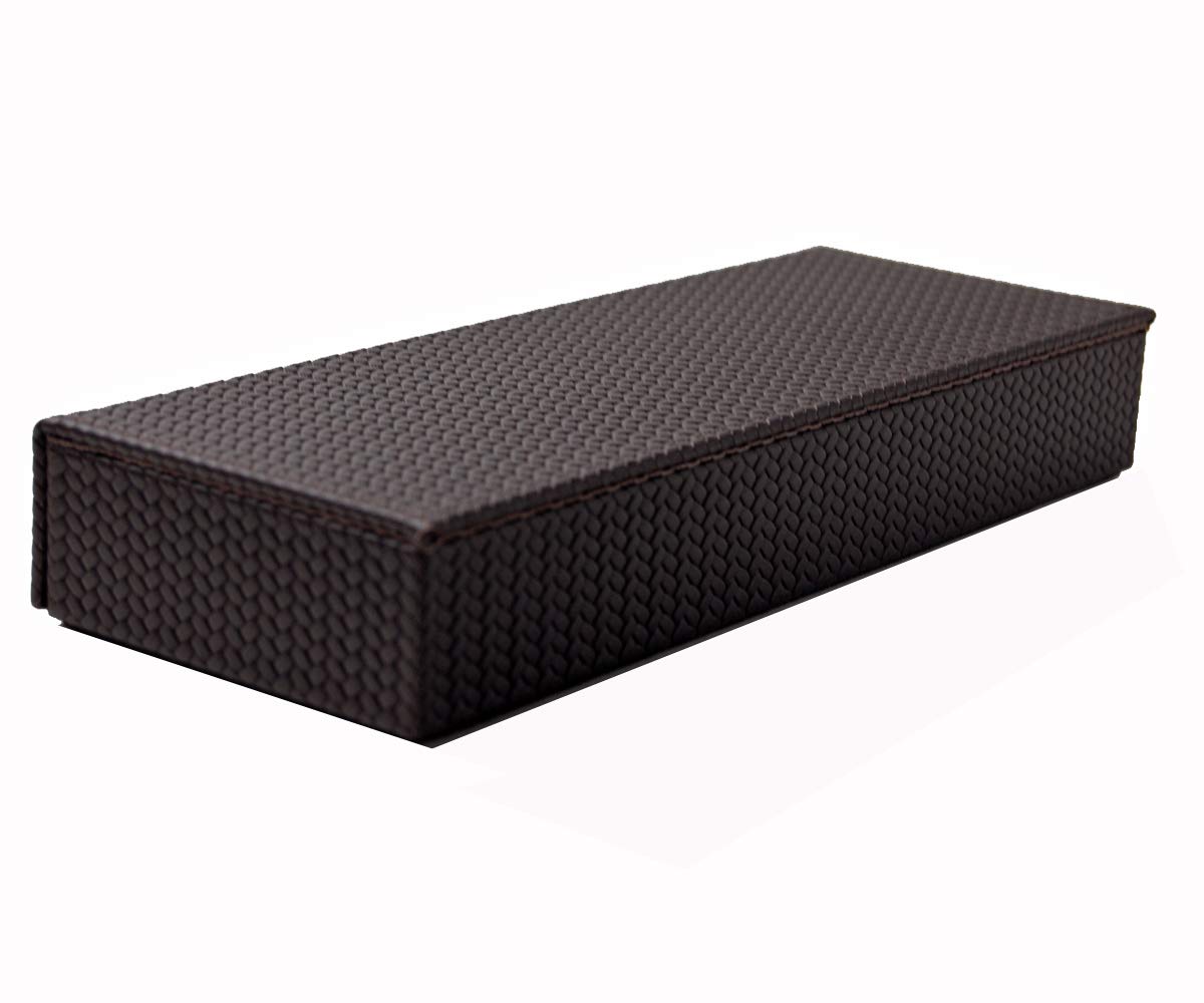 

Pinetti Firenze pen box in brown braided leather