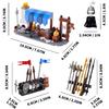 Medieval Blacksmith Shop Building Block Set, with 11 Figures, Mini Knight & Horse, Compatible with Lego 853792 Accessory, Weapons Rack, Including,