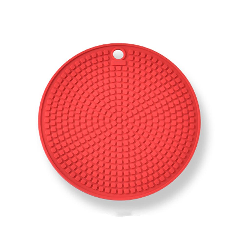 Silicone thermal insulation mat, round non-slip coaster, table mat, pot mat, placemat, high temperature resistance