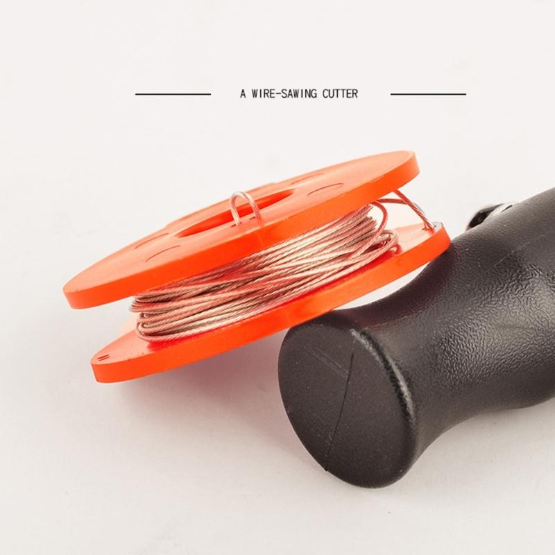 High Strength Steel Car Windshield Removal Tool Wire Hand Pull Cable Slicer For DIY Projects Camping With Antislip Grip
