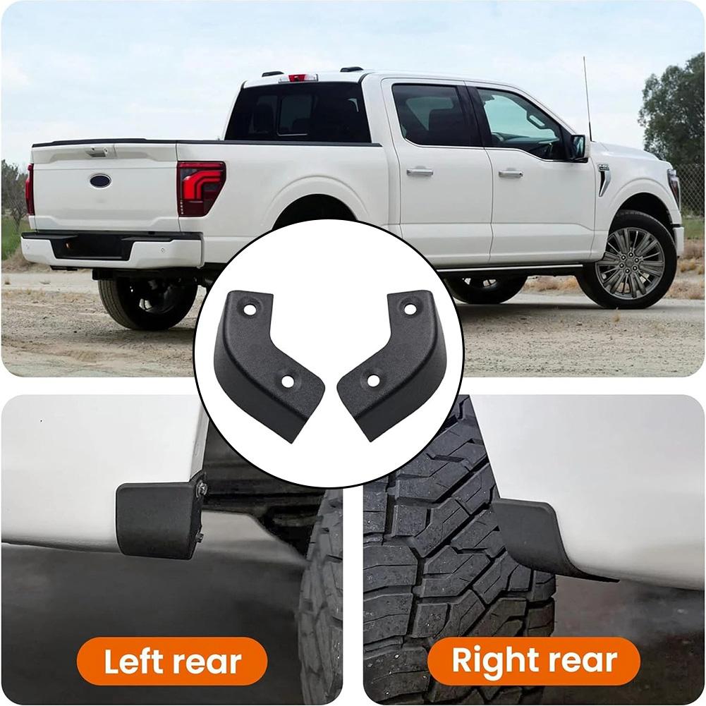 Mud Flaps Delete Set for Ford F150 2025 To 2025 ABS Material For Fender Protection Guard Designed for Factory Mounting Locations