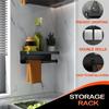 A84E-1 PCS Stainless Steel Tissue Holder Hotel Engineering Toilet Paper Rack Roll Box Black