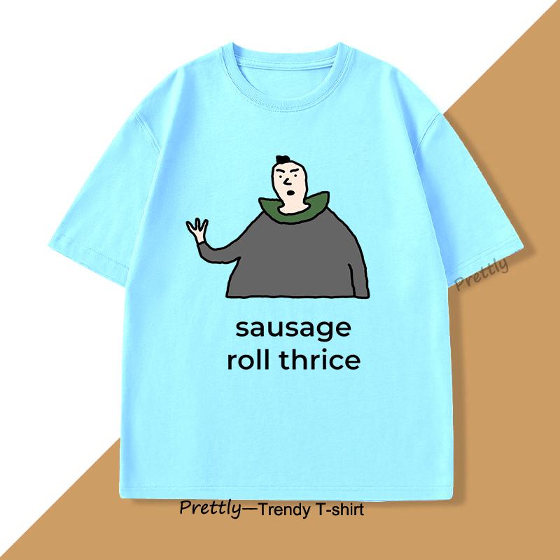 

Sausage Roll Thrice Tshirt Men Women Cotton Printed Tshirt Unisex Round Neck Short Sleeve T Shirt Man Clothes Oversized 4XL