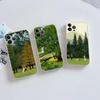 Cartoon Lawn Suburban Relaxation Clear Silicone Soft TPU Phone Case For Iphone 17 16 15 14 Plus 13 12 Mini 11 Pro Max Shell Capa