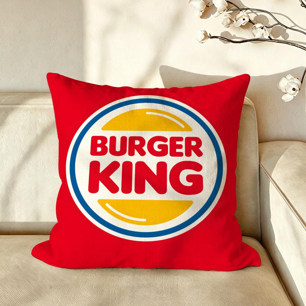 Food BBurger KKing Cushion Cover Pillow Case Antidustmite Pillowcase Silky Short Plush Sofa Cushion Cover hot