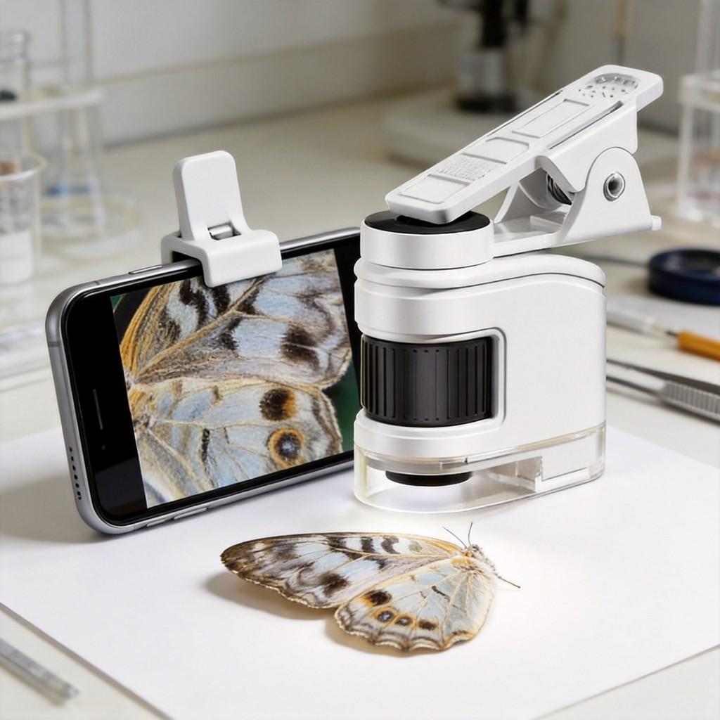 Portable Children Microscope With Phone Clip For Science Experiments And Educational Play