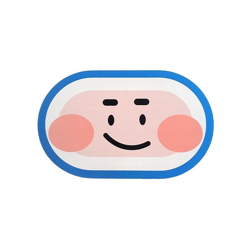 Diatom mud absorbent floor mat, cute anime expression bathroom mat, bedroom cartoon corridor anti slip door mat