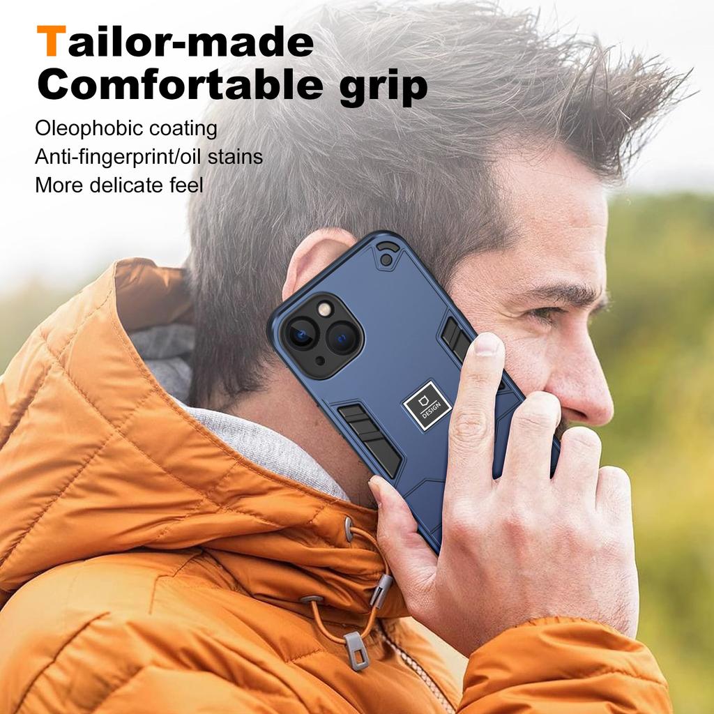 Case for iPhone 13 Hard PC Back Soft TPU Bumper Protective Phone Cover