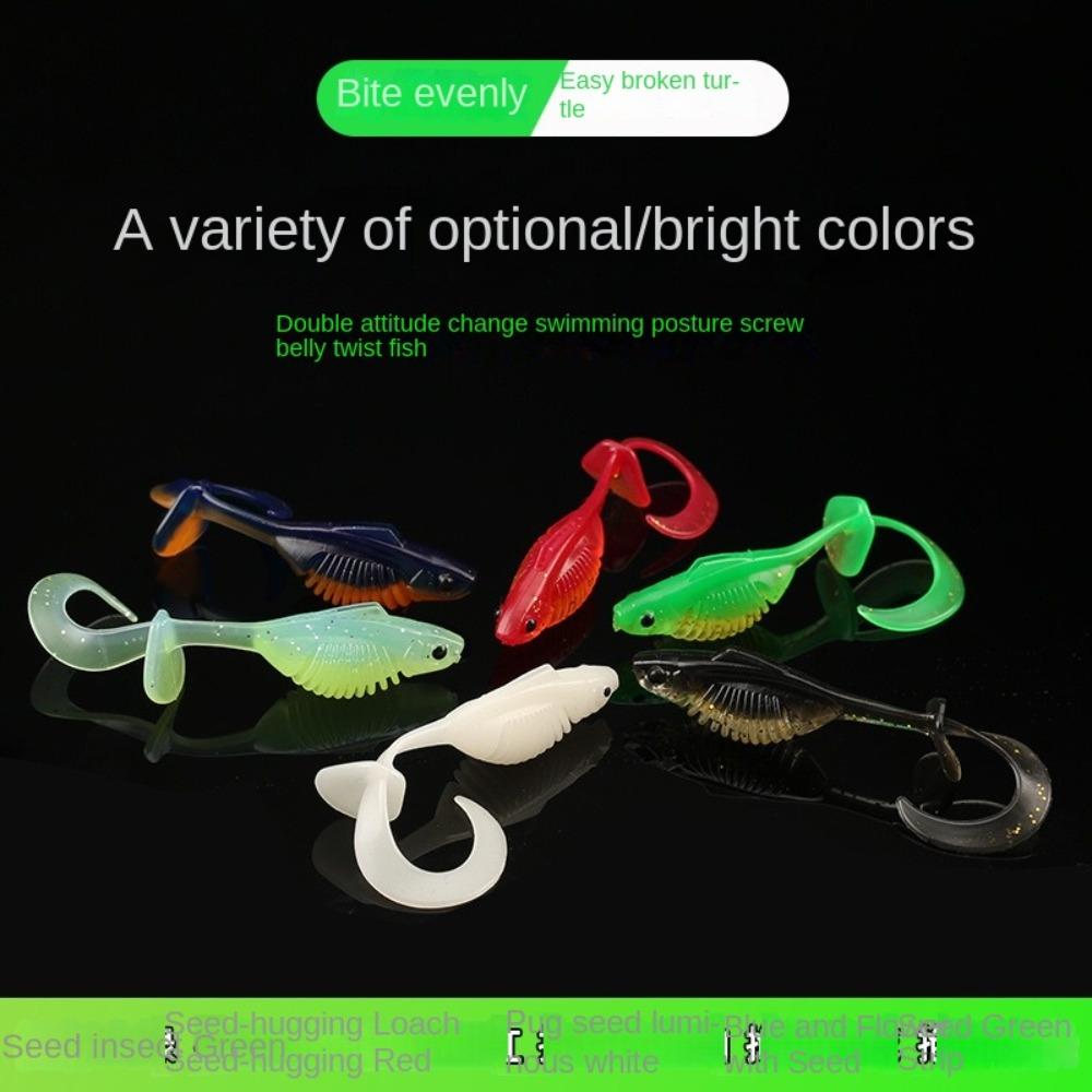 10PCS 6.0cm 1.9g Fishing Soft Lures Fishing Jig Lure Artificial Lures PVC Floating Minnow Baits Minnow Lures Winter Fishing