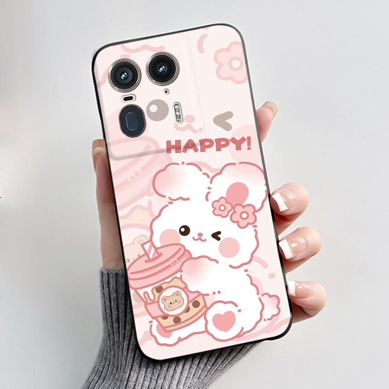 Soft Casing For Motorola Moto Edge 50 Ultra 5G Phone Case Black Matte Silicone Aesthetic Luxury Cute Cool Boys Girls Back Cover