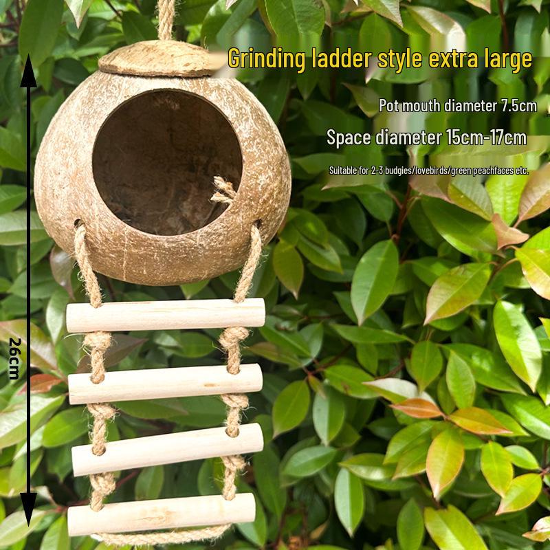 Hand-Woven Straw Nest for Small Birds: Parrot, Budgie, Conure, Finch