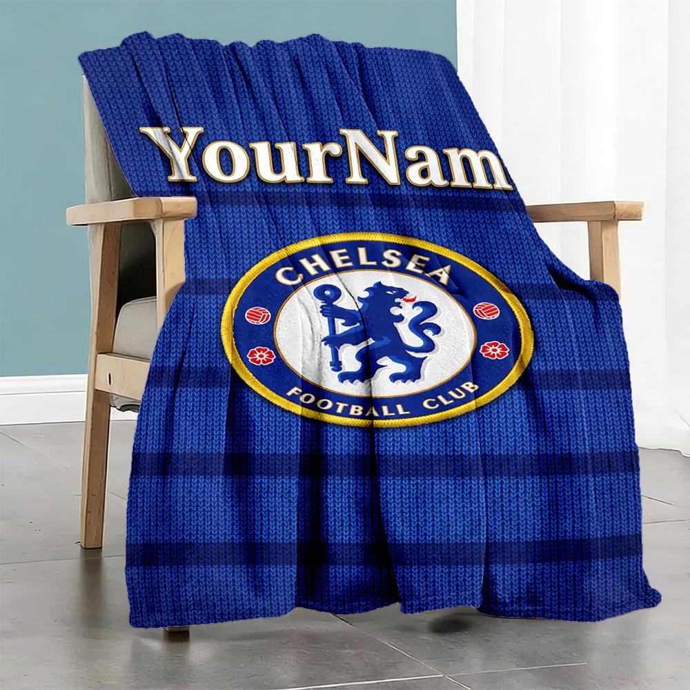 Chelsea Personalized Name Blanket Cozy Personalized Blanket Comfortable for Home Decor Office Chair Picnics Bed All-Season Use