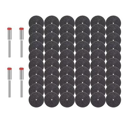 64pcs Fiberglass Reinforced Cutting Wheel High Durability Mini Metal Cutting Discs Set for Rotary Tool Accessories
