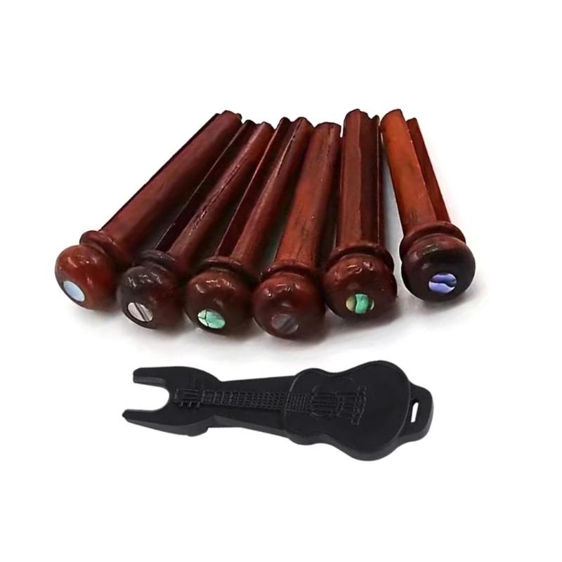 Cocobolo Holz Gitarre Bridge Pins Gitarre Feste Saitennägel Gitarre Ersatzteil Gitarre Saitennägel Holz Textur