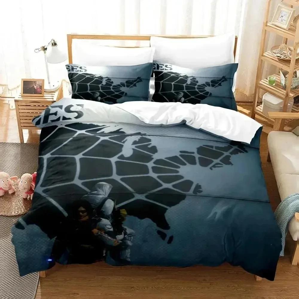 

3D Print Death Stranding Bedding Set Duvet Cover Bed Set Quilt Cover Pillowcase Comforter King Queen Size Boys Adult Bedding Set 70x133cm 3pcs