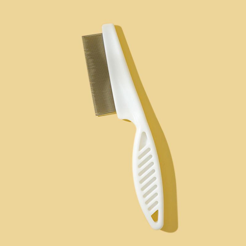Kimpets Cats Grooming Comb Dogs Dense Toothed Remove Floating Hairs Massage Comb Pets Cleaning Stainless Steel Antiflea Supplies