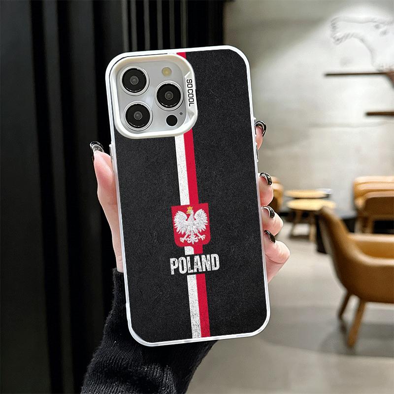 

Чехол для телефона с флагом Польши (бело-красный), ударопрочный, для iPhone 17 Air 16 16E 15 Pro Max 14 Plus 13 Mini 12, задняя крышка, противоударный Fundas iPhone 12 Pro Max