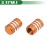 ACROPIX 4pcs Tire Valve Stem Caps Valve Stem Covers Universal for Car SUV Motorcycle Motorcycle 17mm Aluminum Alloy Tone Orange