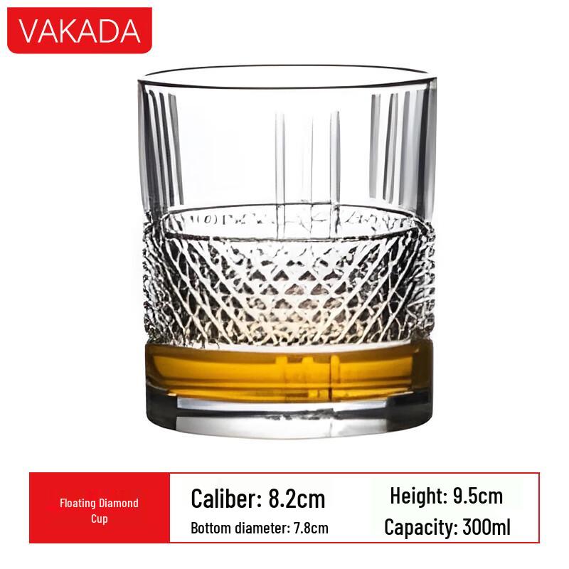 VAKADA Nordic Classic High Borosilicate Whiskey & Spirit Glass