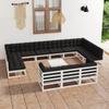 Day and Night - Day and Night 14-piece Garden Furniture Set with White Pine Wood Cushions