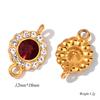 4Pcs Enamel Round Evil Eye Charms Connector Turkish Evil Eye Rhinestone Pendant For Bracelet Necklace DIY Jewelry Making
