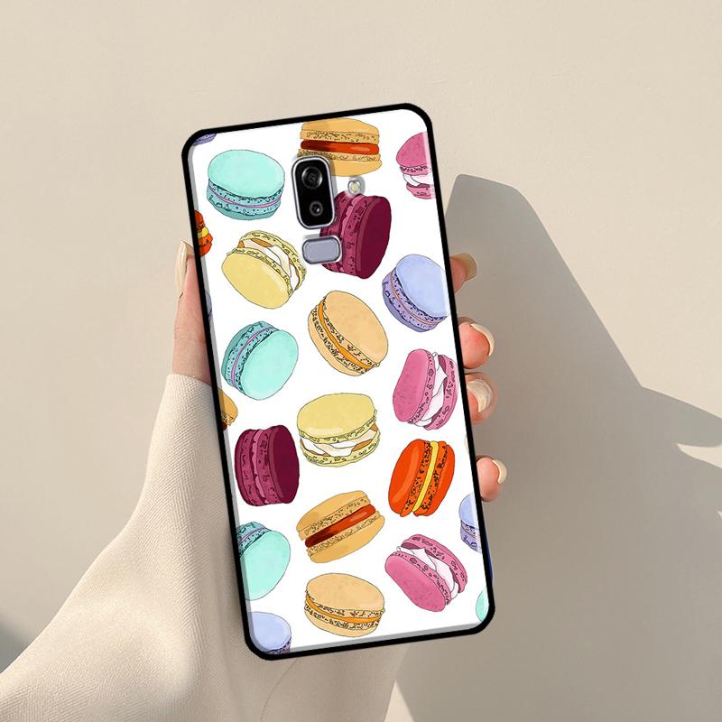 Macarons Cake Dessert Cute Case For Samsung Galaxy J3 J5 J7 2017 A3 A5 J1 2016 J4 J6 Plus A6 A7 A8 A9 J8 2018 Coque