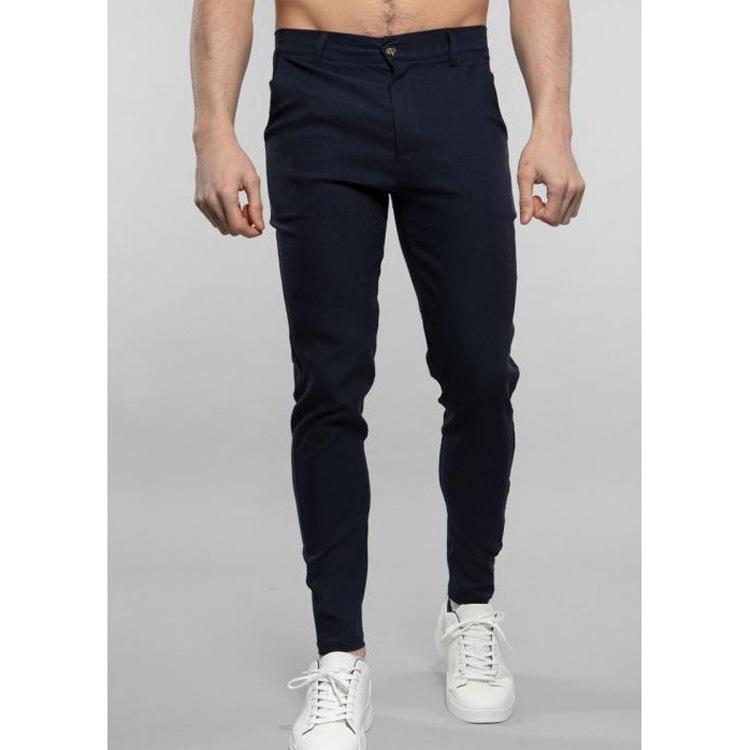 New European and American men's solid color casual trousers popular wholesale