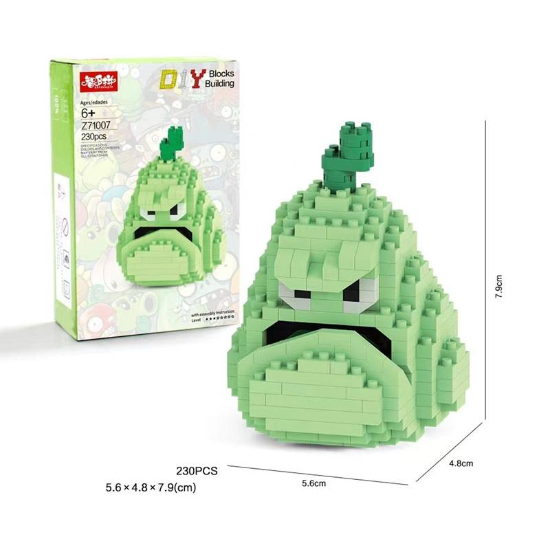 16 Stili Plants vs Zombies 2 Blocchi Saggezza Bambino Giocattolo Figura Girasole Sparasemi Ciliegio Testa di Ciliegio Zombie Gioco Regalo per Bambini