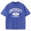 1987 University Authentic Printing men'S summer Vintage Washed  Cotton  Popular T-Shirt Fashion Cotton Short Sleeved