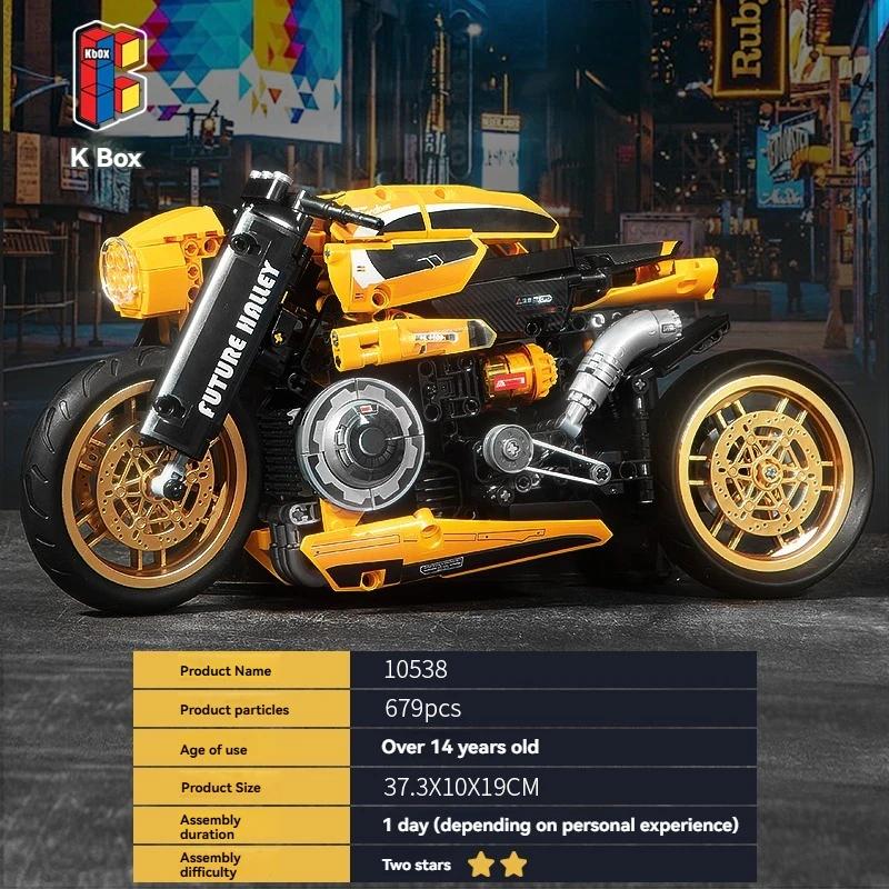 Non-Toxic New Technical Motorcycle Building Blocks Diy Model Set Moc Assemble Bricks Stem Toys For Kids Birthday Christmas Halloween Gift