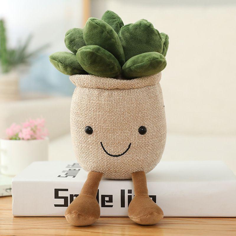 

Adorable Succulent Plants Plush Toy With Soft Texture Perfect For Home Decoration хаки