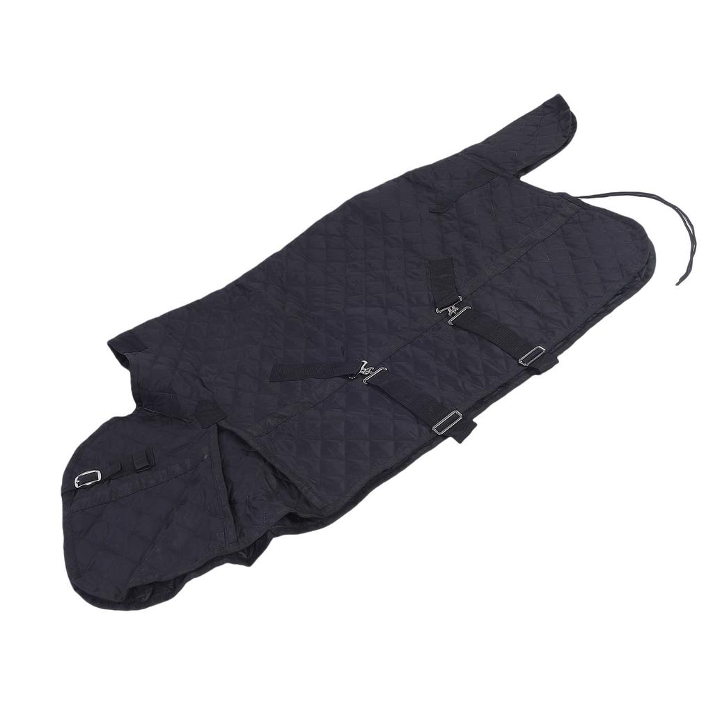 Horse Winter Blanket Adjustable Water Proof Breathable Horse Care Blanket for All Season Use Black