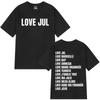 2026 Hot Sale Love Jul Harajuku T Shirts Unisex Unisex Pop Music Tshirt Unisex Fashion Casual Tee Unisex Tshirts Streetwear