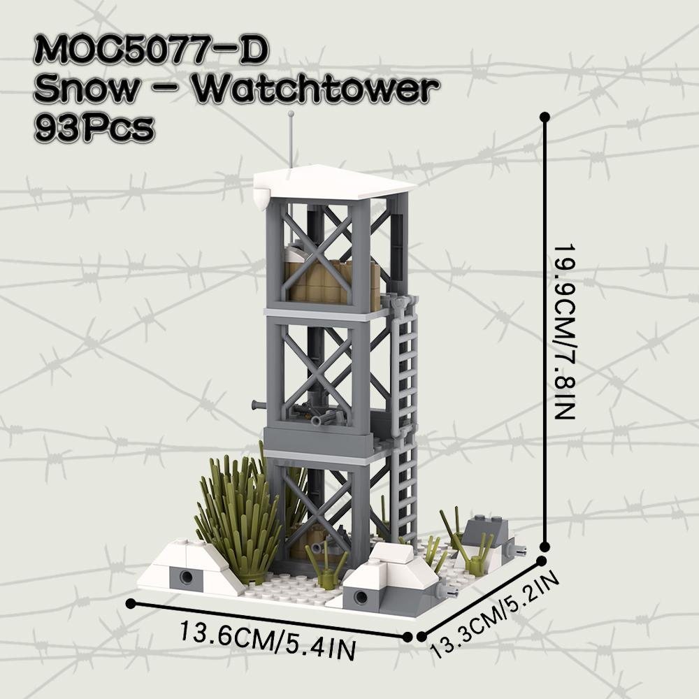 MOC WW2 Battlefield Brick Military Installation Gun Weapon Compatible Figure Building Block Toys For Children Adult Friends Gift