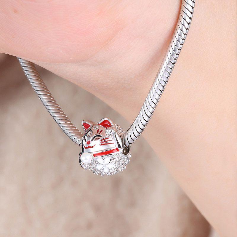 New Fashion Copper Plating Dazzling Red Series Strawberry Apple Lucky Bag Charm Bead Fit Original Bracelet Diy Women Jewelry