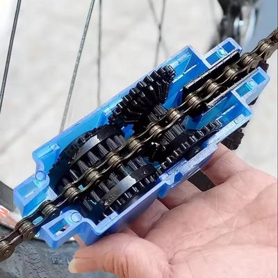 Portable Bicycle Chain Cleaner Bike Brushes Scrubber Wash Tool Mountain Cycling Cleaning Kit Outdoor Accessory
