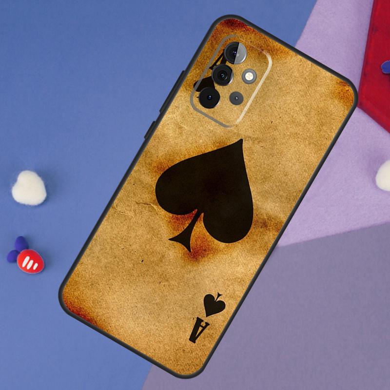 Ace of Spades Case For Samsung Galaxy A15 A54 A34 A14 A13 A53 A16 A26 A36 A56 A12 A22 A32 A52 A06 A35 A55