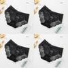 4Pcs Seamless Women Sexy Lace Panties Cotton Breathable Underwear Girls Briefs Low Waist Underpants