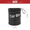 1pcs Black Foldable Leakproof Durable Oxford Cloth Easy Hanging Design Car Trash Can Suitable for Camping Picnic and Office Use