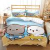 Cute Bubu Dudu Cartoon Bear Panda Bedding Set Duvet Cover Full Queen King Size Pillowcase Bed Printed Bed Set Aldult Kid Bedroom
