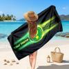 Norwich City Benutzerdefiniertes Strandtuch, Personalisierter Textdruck mit Namen, Weiches, schnell trocknendes Handtuch mit Fußballlogo, Urlaubsgeschenk
