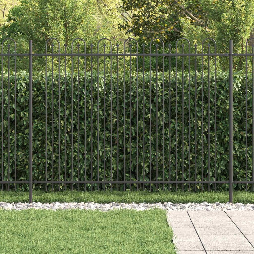 DRONTEN Spike Arch Fence Black