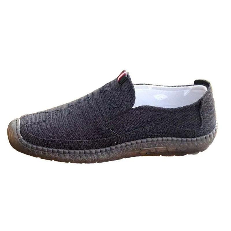Men's shoes beef tendon sole old Beijing cloth shoes canvas shoes driving shoes one pedal breathable casual strong middle-aged shoes men's shoes