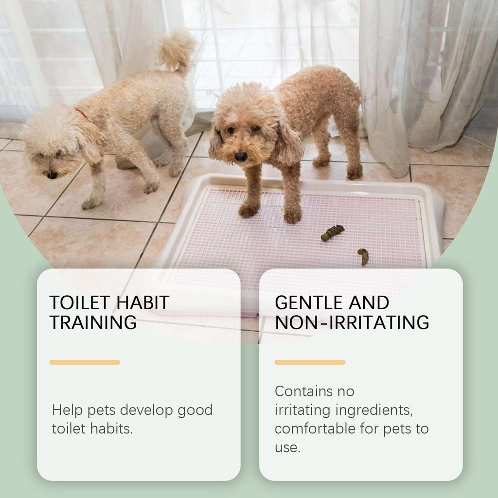Haustiertoilettentraining Spray für Katzen und Hunde, Urinunterlage Katzentoilette Trainingshilfe, Stoppt Unfälle im Haus