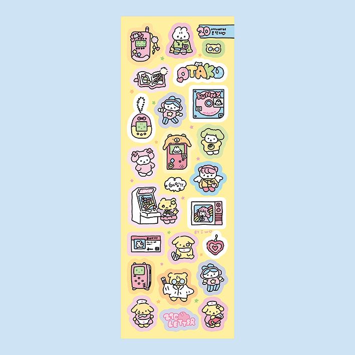 Korean Cute Hand-Drawn Doodle Rabbit Stickers for DIY Decoration