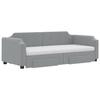 VidaXL Daybed with Trundle and Drawers Light Grey 90x190 Cm Fabric 3197698