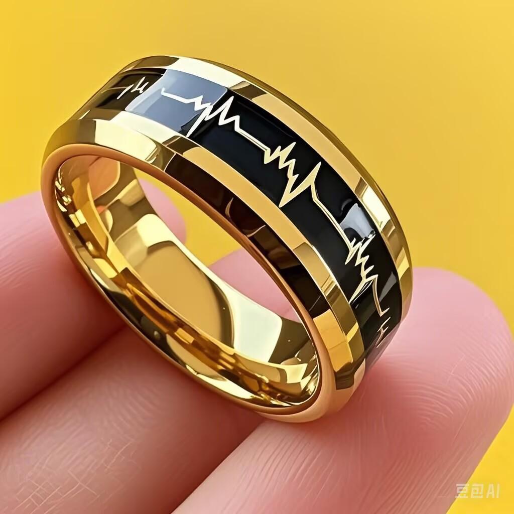 1 Stück 3D-Design tropfender Titanstahlring Herren Mode Partnerring Schmuck